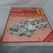 Haynes Repair Manual Dodge Caravan &amp; Plymouth Voyager Mini Vans 1984 Thru 1993 - £6.71 GBP