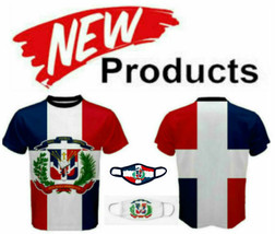 DOMINICAN REPUBLIC COAT OF ARMS FLAG MEN T-SHIRTS &amp; FREE MASK CP BRAND  - $28.50