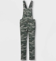 Cat &amp; Jack Girls Ultimate Stretch Olive Green Camo Overalls Size XXL 18 Pull-On - £12.99 GBP