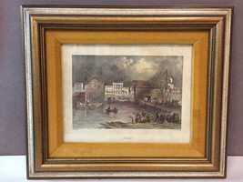 Antique W H Bartlett Colored Steel Engraving Toronto  - £26.26 GBP