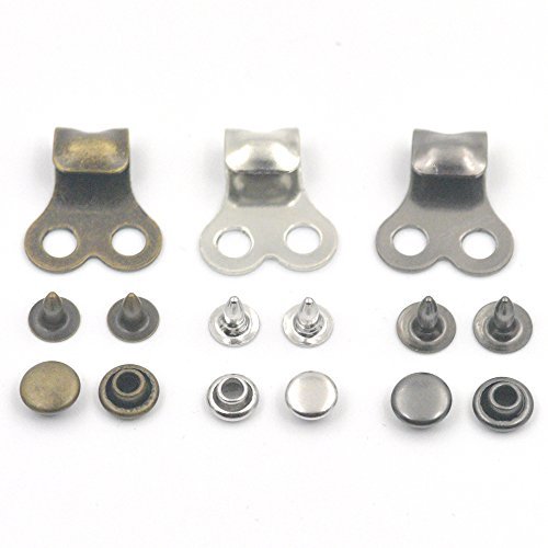 Bluemoona 20 Sets - Boot Hooks Lace Fitting With Rivet Buckle For Repair Camp Hi