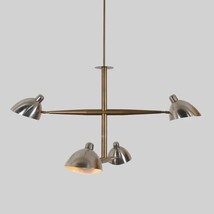 Italian Style Four Lights Brass Sputnik Chandelier Light Fixture Raw Brass by LD - £273.59 GBP