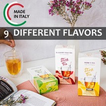 STICK TEA ITALY - Tea Sticks with Green Tea, Herbal Tea &amp; Black Tea, 9 F... - £12.98 GBP