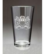 Taylor Irish Coat of Arms Pint Glasses (Sand Etched) - $93.52 CAD