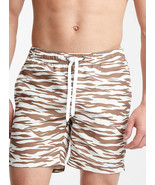 ONIA Charles 7 Zebra Stripe Swim Trunks Brown / White ( XL ) - £116.75 GBP