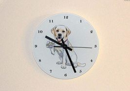Labrador Retriever sitting, wall clock with dog, hanging home decoration - £20.83 GBP
