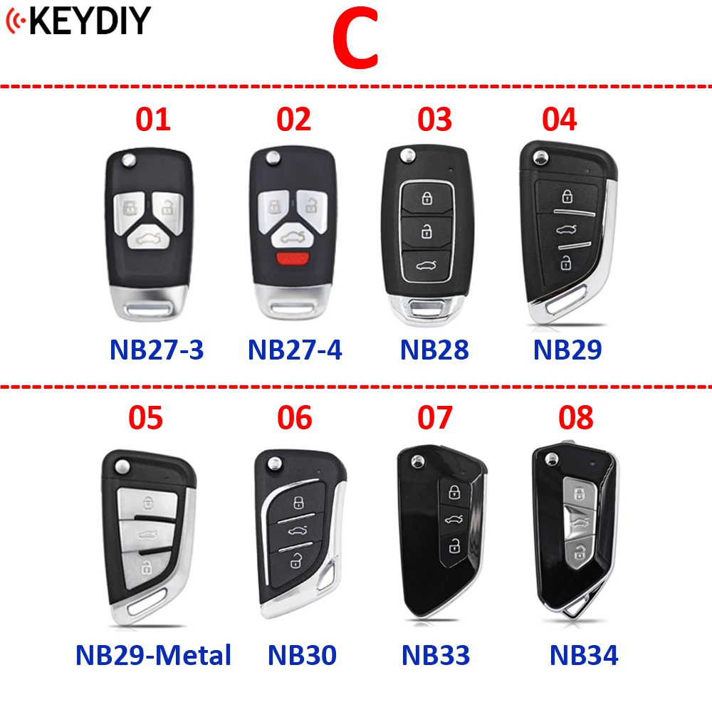 KEYDIY 10Pcs/Lot NB Series Remote Car Key NB08 NB11 NB12 NB15 NB18 NB21 ... - $429.78