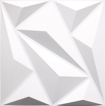 Dundee Deco 3D Wall Panels - Modern Diamond Paintable White PVC Wall Paneling fo - £6.23 GBP+