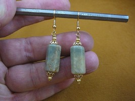 DP1-95) REAL DINOSAUR POOP gray bead EARRINGS dangle Utah Dino Coprolite... - £19.99 GBP