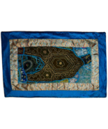 Vintage Beaded Patch Work Handmade Pillowcase Cover Indian Blue 27.5 x 1... - £15.76 GBP