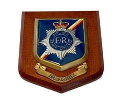 Police Staff College Bramshill Crest Badge Wood Plaque UK Heraldic Shields image 2