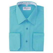 Berlioni Italy  Kids Boys Long Sleeve Turquoise Button Up Dress Shirt Size 4 - £10.10 GBP