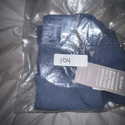 THREADS 4 THOUGHT KENSI RIB SPORTS BRA NAVY BLUE RACERBACK WOMEN XL SHELF BRA Item image 8