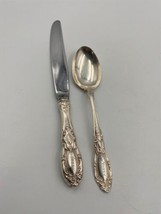 Towle Sterling Silver KING RICHARD Youth Spoon &amp; Youth Knife monogram &#39;B... - $79.99