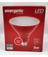Energetic LED 8 Watt PAR38 Indoor-Outdoor Decorative Light Bulb Color Red - £9.87 GBP