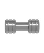 12mm gauge (0000g) Grooved Liberty Bell 316L stainless steel barbell - $42.07