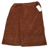 Women&#39;s Denim &amp; Co.  Corduroy Pull-On Pants - Size 3X  Gauchos Caramel Brown - £20.36 GBP