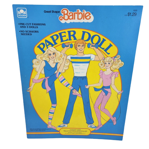 Primary image for VINTAGE 1985 GREAT SHAPE BARBIE + KEN PAPER DOLL MATTEL BOOK NEVER USED GOLDEN