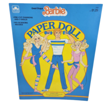Vintage 1985 Great Shape Barbie + Ken Paper Doll Mattel Book Never Used Golden - $33.25