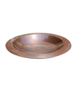 24-inch Diameter Round Copper Plated Brass Large Bird Bath Rimmed Bowl B... - $5,738.88 MXN