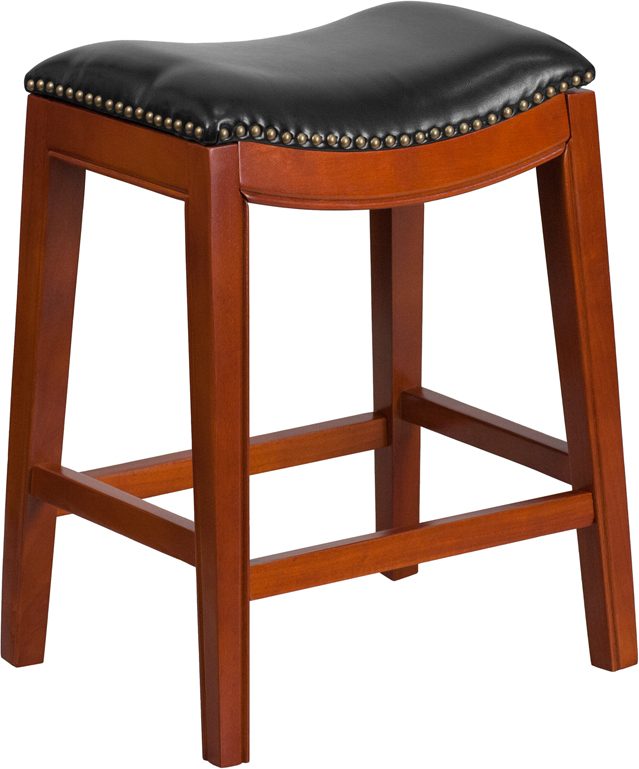26" No Back Lt Cherry Stool TA-411026-LC-GG