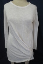 Stateside marbled knit pull over twist front tunic top NWT Sz S Cream Re... - £20.44 GBP