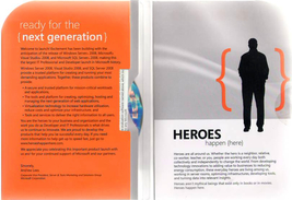 Vintage Microsoft 2008 &#39;Heros Happen Here&#39; DVDs Windows Server Visual St... - £43.86 GBP