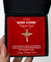 Necklace Birthday Present For Wind Chime Collector Aunt - Jewelry Cross  - $49.95