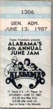 Alabama Concert Ticket Stub Jun 13 1987 Pieds Payne Alabama - £27.46 GBP