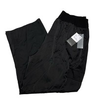 Nicole Miller Pants Womens XL Black Satin Cargo Pull On Elastic Waist Co... - $29.60