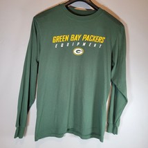 Green Bay Packers Shirt Mens Small Long Sleeve Reebok Green Casual  - $13.98