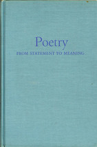 Vintage book: Poetry from Statement to Meaning Beaty &amp; Matchett 1965 - £13.70 GBP