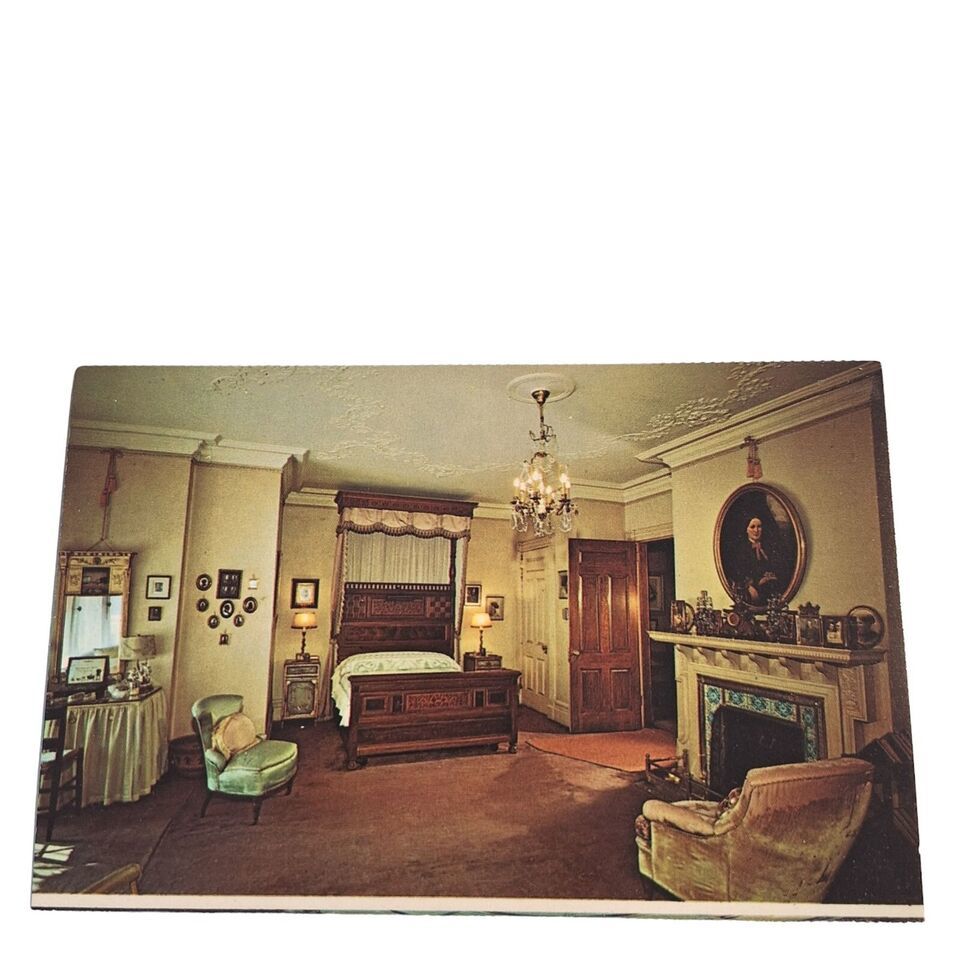 Postcard Edison National Historic Site Master Bedroom West Orange NJ Chrome - $4.84