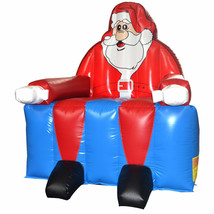 Inflatable Santa Claus Bounce House Castle Jumper Christmas Bouncer w/out Blower - £122.08 GBP