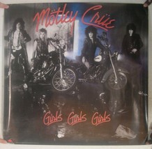 Motley Crue Póster Promo Chicas Motocicletas Banda Miembros - £35.60 GBP