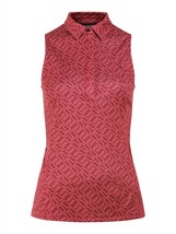 J.lindeberg dena print sleeveless top in Hot Pink Bridge Monogram - size L - $63.36