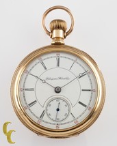 Hampden Dueber 14K Yellow Gold Filled Open Face Pocket Watch 17 Jewel Size 18 - £1,935.05 GBP