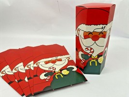 Vintage Christmas Gift Box Wrap Present Food Candy Cardboard Die Cut Lot 5  - £14.15 GBP