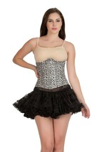 Black And White Corset Animal Print Leather Gothic Steampunk Costume Und... - £42.35 GBP