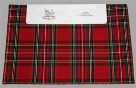 8 Sleigh Hill Christmas Red Plaid Double Sided 13 x 19 Fabric Placemats NWT - $987.30 MXN