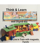  VINTAGE 1975 IDEAL THINK & LEARN LIVE-IN TRAIN w/MacMAGNET MAGNETIC FAMILY - $29.00
