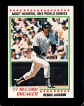 1978 Topps #7 Reggie Jackson Exmt Yankees Rb Hof *X102689 - £3.46 GBP