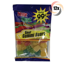 12x Bags Stone Creek Sour Gummi Bears Quality Chewy Candies | 3oz - £18.27 GBP