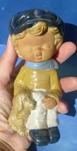 VTG Collectibles Ceramic Scandinavian Pottery Figurine Boy with Dog hand... - £19.44 GBP