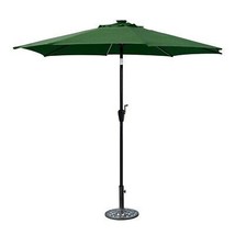 Jeco OF-UB102 9 ft. Aluminum Umbrella with Crank &amp; Solar Guide Tubes - Black Pol - £106.68 GBP