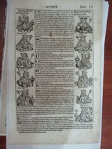 Page 55 De Incunable Nuremberg Chronicles, Done En 1493. Christ Ligne - £126.37 GBP