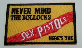 Sex Pistols UK Punk Rock Embroidered Applique Patch~3&quot; x 1 7/8&quot;~Iron or Sew - £2.89 GBP