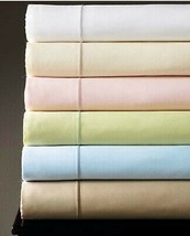 Sferra Marcus Collection Green Cal King Sheet Set Solid Cotton Sateen 400TC NEW - £128.51 GBP