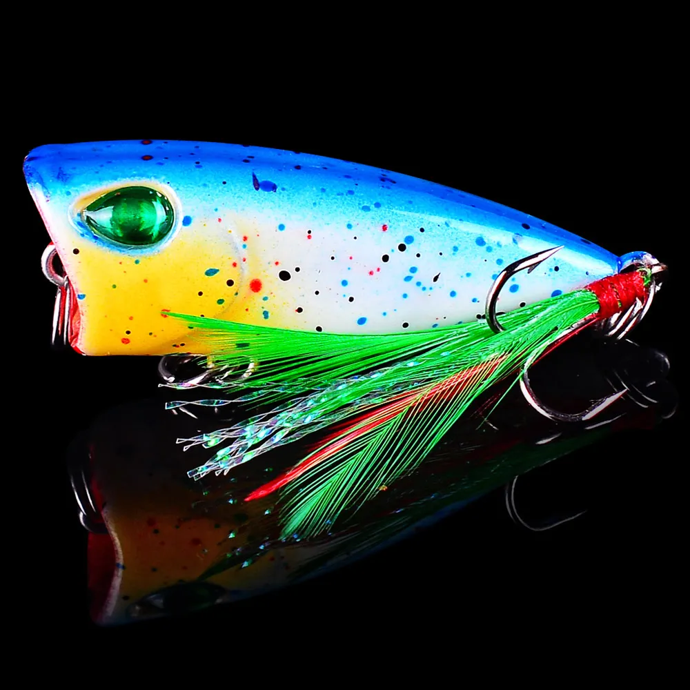 1PC fishing tackle Fishing Lures 6 Colors 1.7&quot;-4.3cm Popper Lures 0.14oz-4g Bass - £46.53 GBP