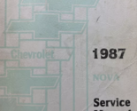 1987 GM Chevrolet Chevy Nova Servizio Negozio Riparazione Manuale OEM ST... - $4.98